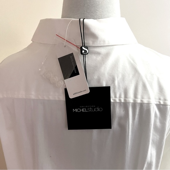 NWT-Michel Studio~Dress Shirt~Size 16~White - Picture 6 of 10